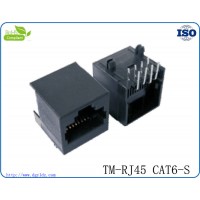 東莞市連接器生產(chǎn)商**CAT.6A RJ45網(wǎng)絡(luò)連接器 扁針鍍金