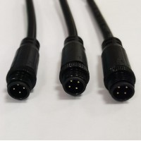 龍之翼生產(chǎn)廠家TPU彈力線，四芯防水電線插頭信號傳輸彈簧線。航空防水插頭，光伏連接器插頭