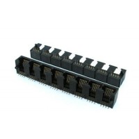 供應興伸展電子10P8C插座/RJ45 JACK(圖)/磷青銅插座/RJ45連接器網絡插座/網絡接口母座