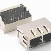 供應興伸展電子1000BASE1000兆網絡RJ45/帶濾波器插座2口/水晶頭插座/RJ45連接器網絡插座/網絡接口母座