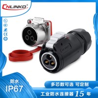 凌科LP-24 LED顯示屏防水連接器 3pin 防水圓形電源連接器  LED顯示屏連接器