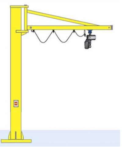 小型250KG電動(dòng)葫蘆折臂吊 360°旋轉(zhuǎn)折臂式懸臂吊起重機(jī)