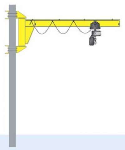 小型250KG電動(dòng)葫蘆折臂吊 360°旋轉(zhuǎn)折臂式懸臂吊起重機(jī)